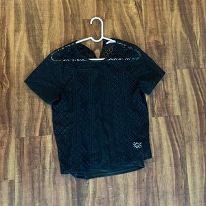 Adorable Black Overlay Shirt